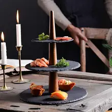 3 уровня торт лоток анти-скольжения кекс суши десерт Дисплей стенд сервировочное блюдо стеллаж для выставки товаров