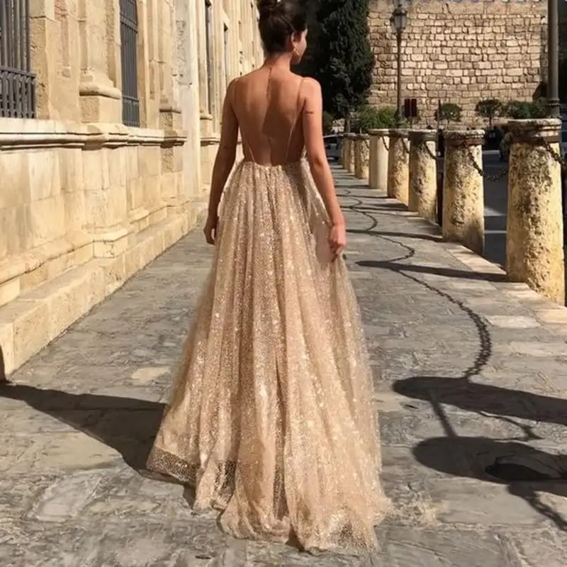 Алмазное вечернее платье Vestidos Verano 2018 сексуальное Элегантное Длинное кружевное с