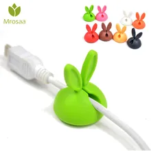 4/6 шт. Настольный набор кролик провода клип организатор офисные аксессуары намотки обёрточная Бумага Шнур кабель хранения менеджер для USB клавиатуры линий