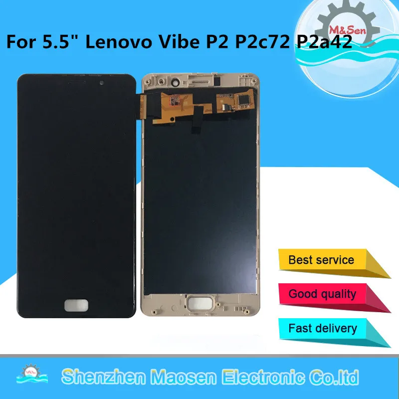 ЖК дисплей M & Sen 5 дюйма для Lenovo Vibe P2 P2c72 P2a42 экран с сенсорной панелью дигитайзер