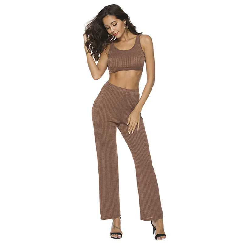 VITIANA Women Three Pieces Long Sets Female 2019 Maxi Long Trench Cardigan Halter Bra Tops Full Length Pants Long Trousers VITIANA Women Three Pieces Long Sets Female 2019 Maxi Long Trench Cardigan Halter Bra Tops Full Length Pants Long Trousers