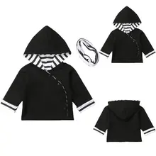 Emmaaby/Милая Одежда для новорожденных девочек; толстовка с капюшоном; топ+ шарф; комплект одежды из 2 предметов