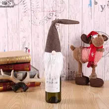 Подарок наружное украшение коричневый Рождественский мультфильм вина домашний чехол светло-красный дом Лось и т. д. держатель винная бутылка