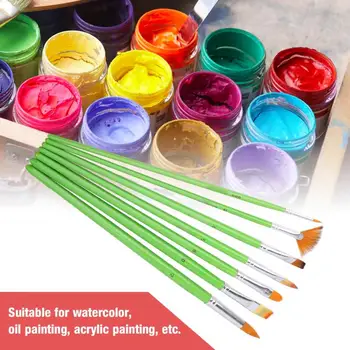 

7pcs/set Gouache Pen Nylon Hair Watercolor Paint Brush Art Supplies Artist Brush Paint Brush