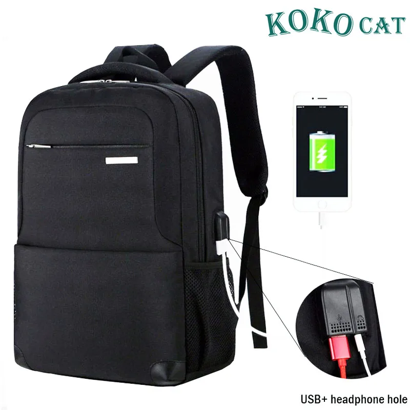 

USB Charging Laptop Backpack 15.6 inch Laptop Notebook Women Men Waterproof School Bag For Teenage College Travel Backpack Nylon