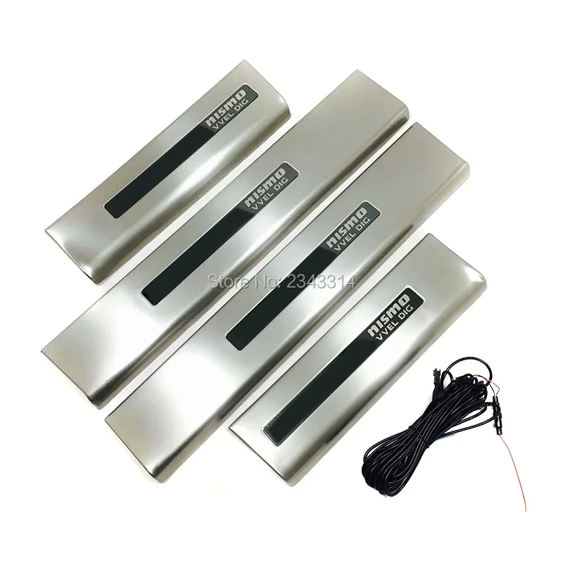 

For Nissan Patrol 2017 2018 Stainless Steel Door Sill Scuff Kick Plate Protector Trim Guard Pedal Sticker Cover Car Accessories