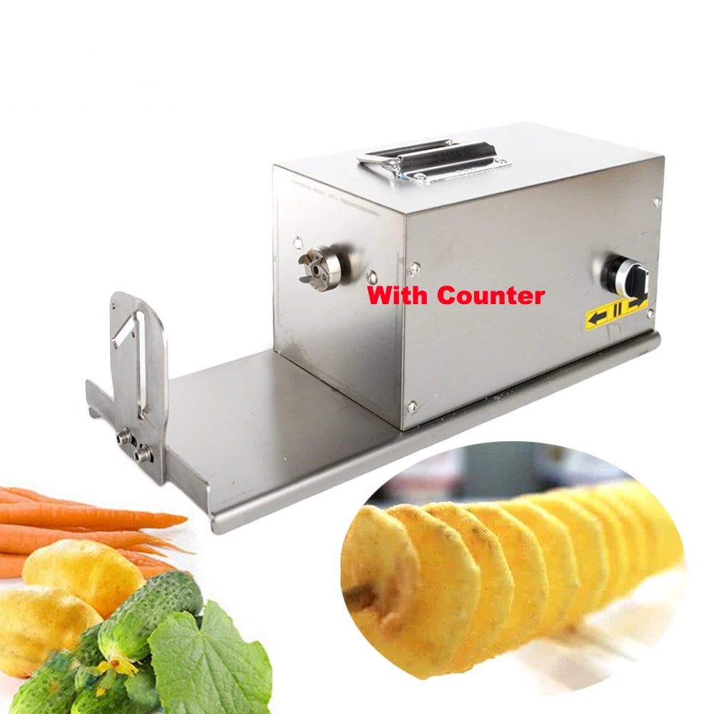 Commercial Electric Potato Spiral Cutter Potato Slicer With Counter ...