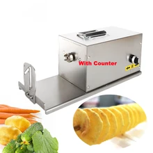 ツイストポテトマシン DIY 商用電気ポテトスパイラルカッターポテトスライサーカウンター野菜果物カッタースパイラル