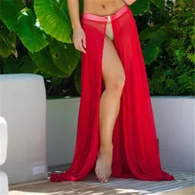 Женские Летние шифоновые пляжные юбки закрытый купальник пляжная одежда сексуальная одежда