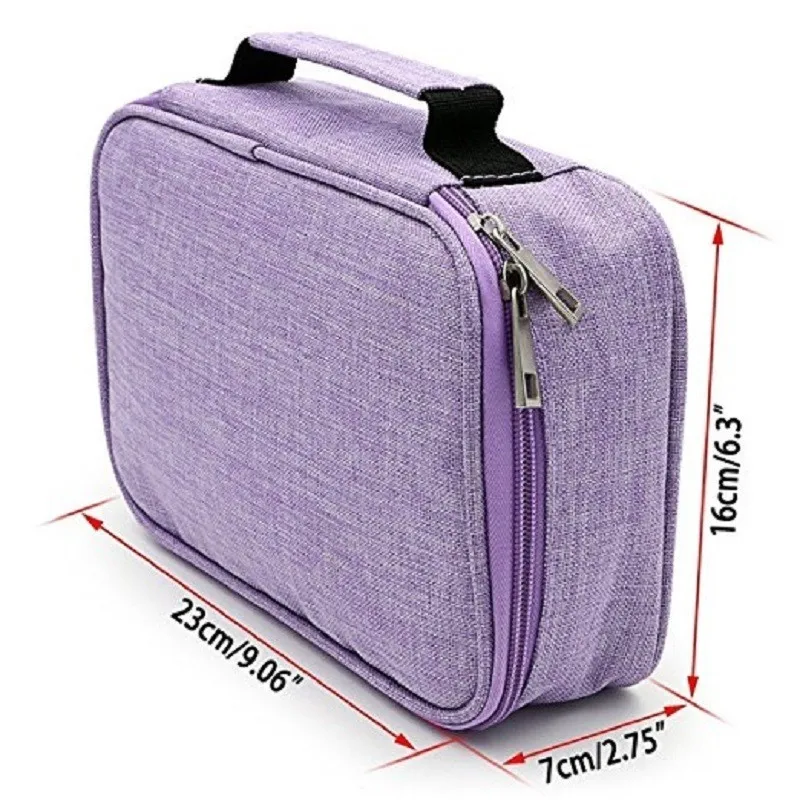 Pencil Cases 72 Holes School Cases 3 Compartments School Canvas Pencil Cases Fabric Pen Bag Box Pouch For Artist Stationery Supplies 04965
