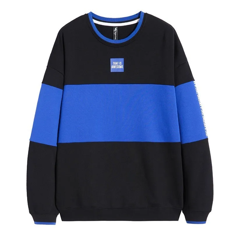 

Pioneer Camp Fashion Mens Sweatshirt Color Block Patch Letter Printed hip hop steetwear Oversized