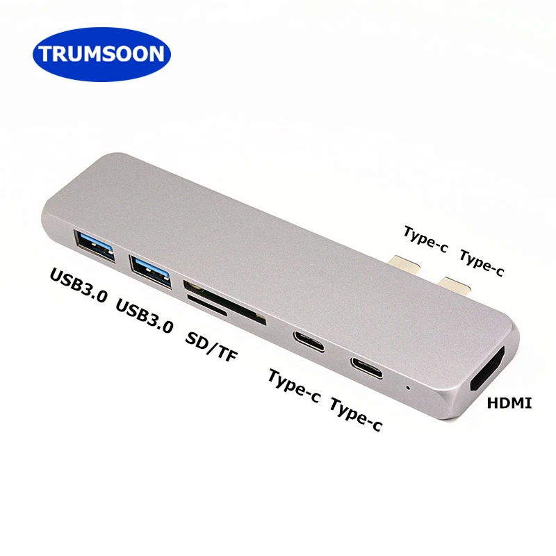 

Trumsoon USB 3.1 Type C to HDMI 4K USB3.0 Thunderbolt 3 Type C Converter Adapter for Macbook Pro 13" 15" Lenovo X1 Carbon