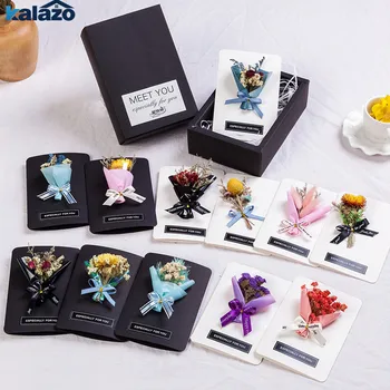 

1pc Mini Dried Flower Bouquet DIY Greeting Card New Year Valentine's Day Creative Birthday Gift Box Christmas Decorations