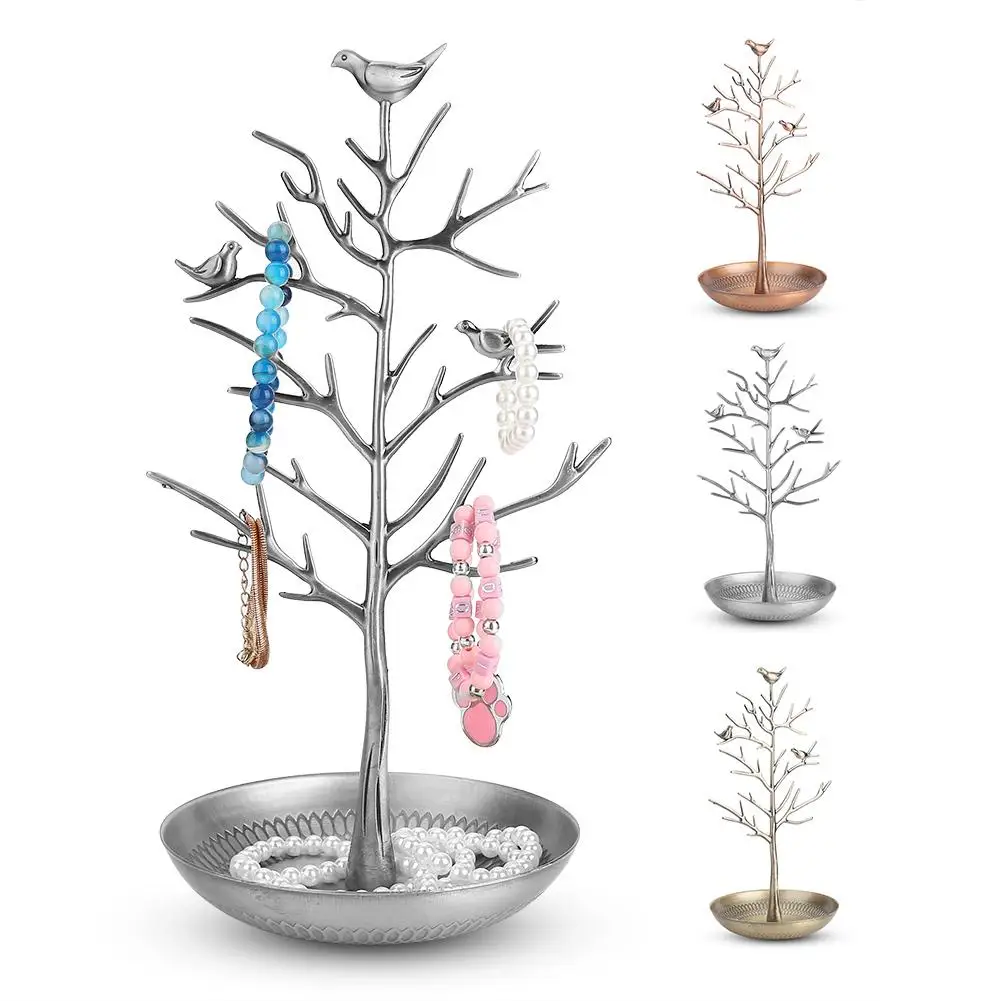 

Tree Shape Shelf Earrings Necklace Ring Pendant Bracelet Jewelry Display Stand Tray Tree Storage Racks Organizer Holder
