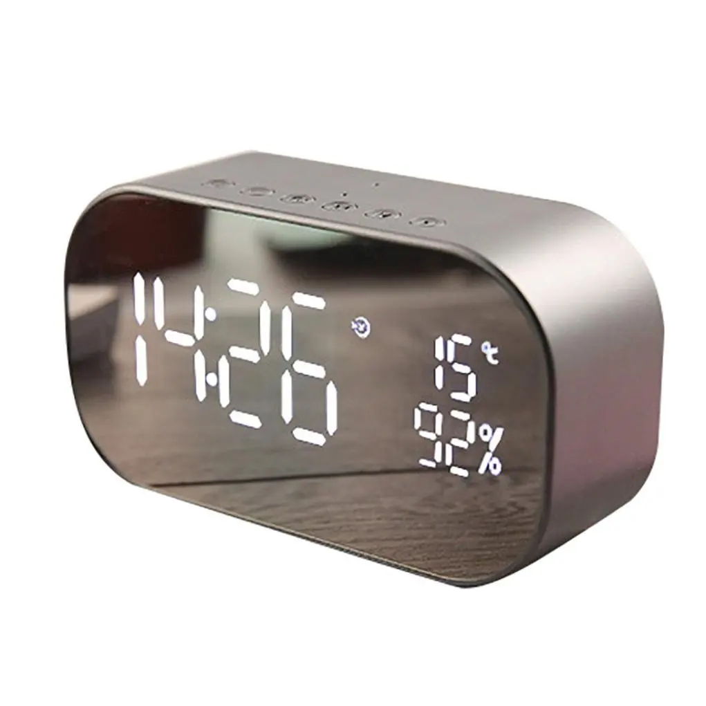 Led Alarm Clock With Fm Radio Wireless Bluetooth Speaker Support Aux Tf Usb Music Player For Office Bedroom | Электроника