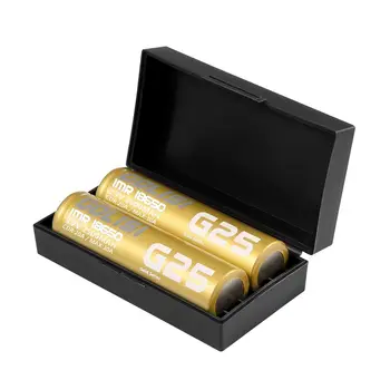 

2Pcs GOLISI G25 2500mAh 3.7V 20A IMR 18650 Li-ion E-CIG Rechargeable Battery CDR High Brain Powerful With Storage Case
