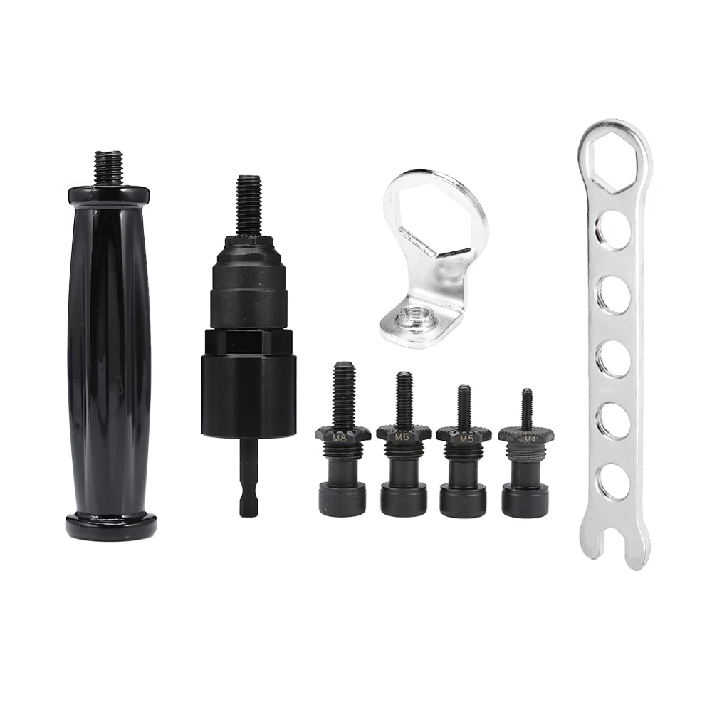 

Electrical Rivet Nut Gun Riveter Adapter Insert NutM4 / M5 / M6 / M8 / M10 Cordless Drill Adaptor Riveting Tools Dropship
