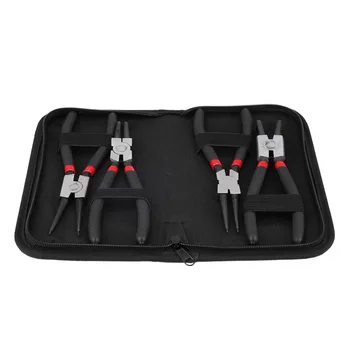 

Oversea 4Pcs 7inch Circlip Plier Internal External Bent Straight Snap Ring Pliers Circlip Combination Retaining Clip Hand Tool