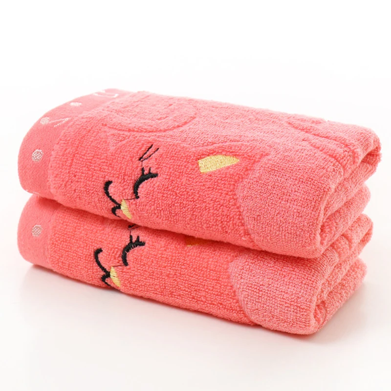 

Cartoon Solid Bamboo Fiber Bath Towel For Adult Face Towel Water Absorbent Towel