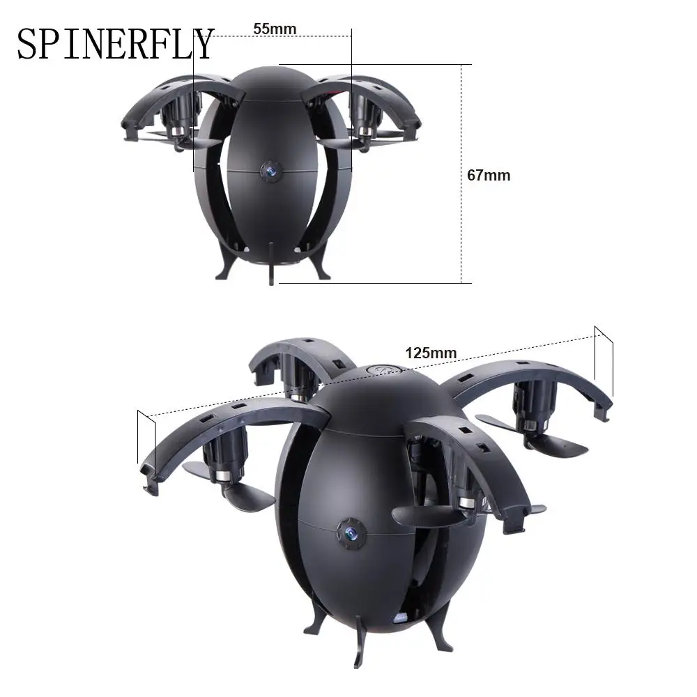 Foldable Flying Egg Drone 2.4G Selfie Drone RC Quadcopter with 0.3MP ...