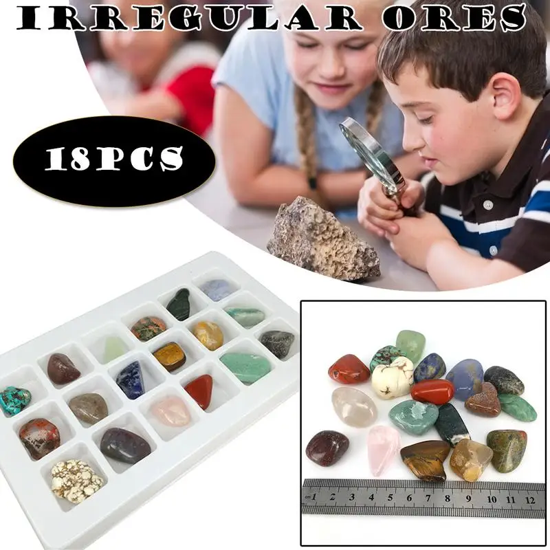 

18pcs/set Display Crystal Gemstone Reiki Polished Healing Chakra Clear Stone Collection Set