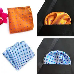 Для мужчин карман в квадратные точки узор носовой платок Мода Бизнес Костюм полотенце для сундуков мужской моды элегантный Блейзер карман