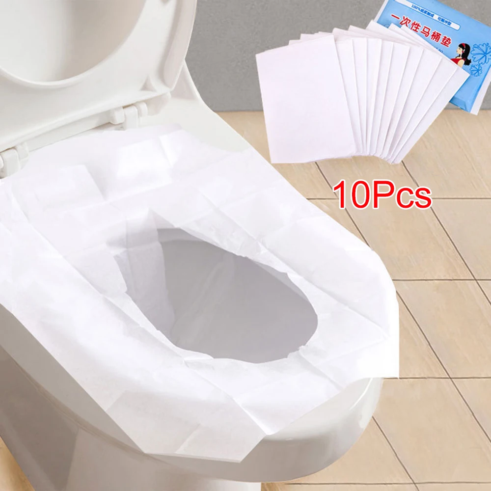 10Pcs Creative and Practical Travel/Camping Hygiene Products Safety and Hygiene Disposable Toilet Seat Cover Bathroom Accessorie 10Pcs Creative and Practical Travel/Camping Hygiene Products Safety and Hygiene Disposable Toilet Seat Cover Bathroom Accessorie