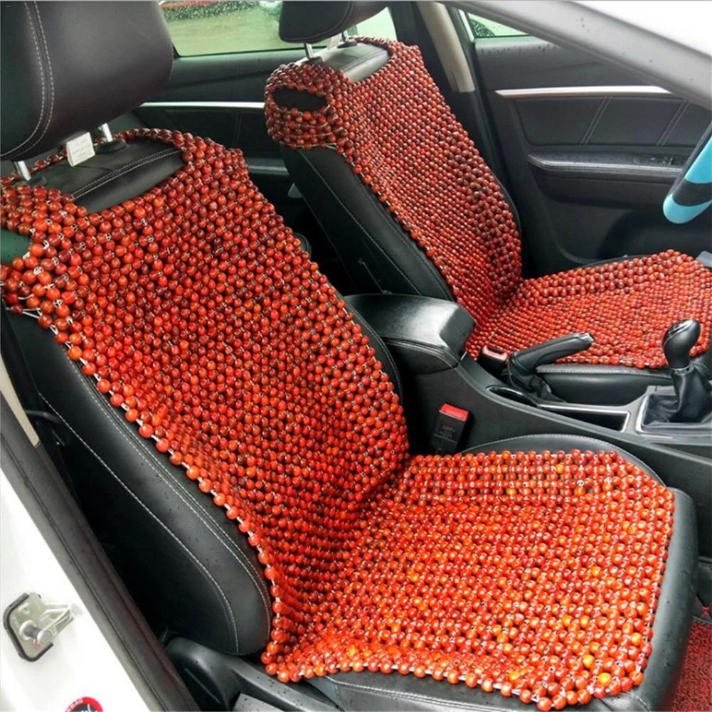 Car Seat Cover Excel Life Natural Wood Beaded Seat Cover Massaging Cool