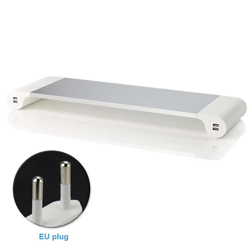 

Increased Non-Slip Portable Aluminum Alloy Laptop Stand Durable Desktop Computer With USB Charging Port Monitor Base Accessories
