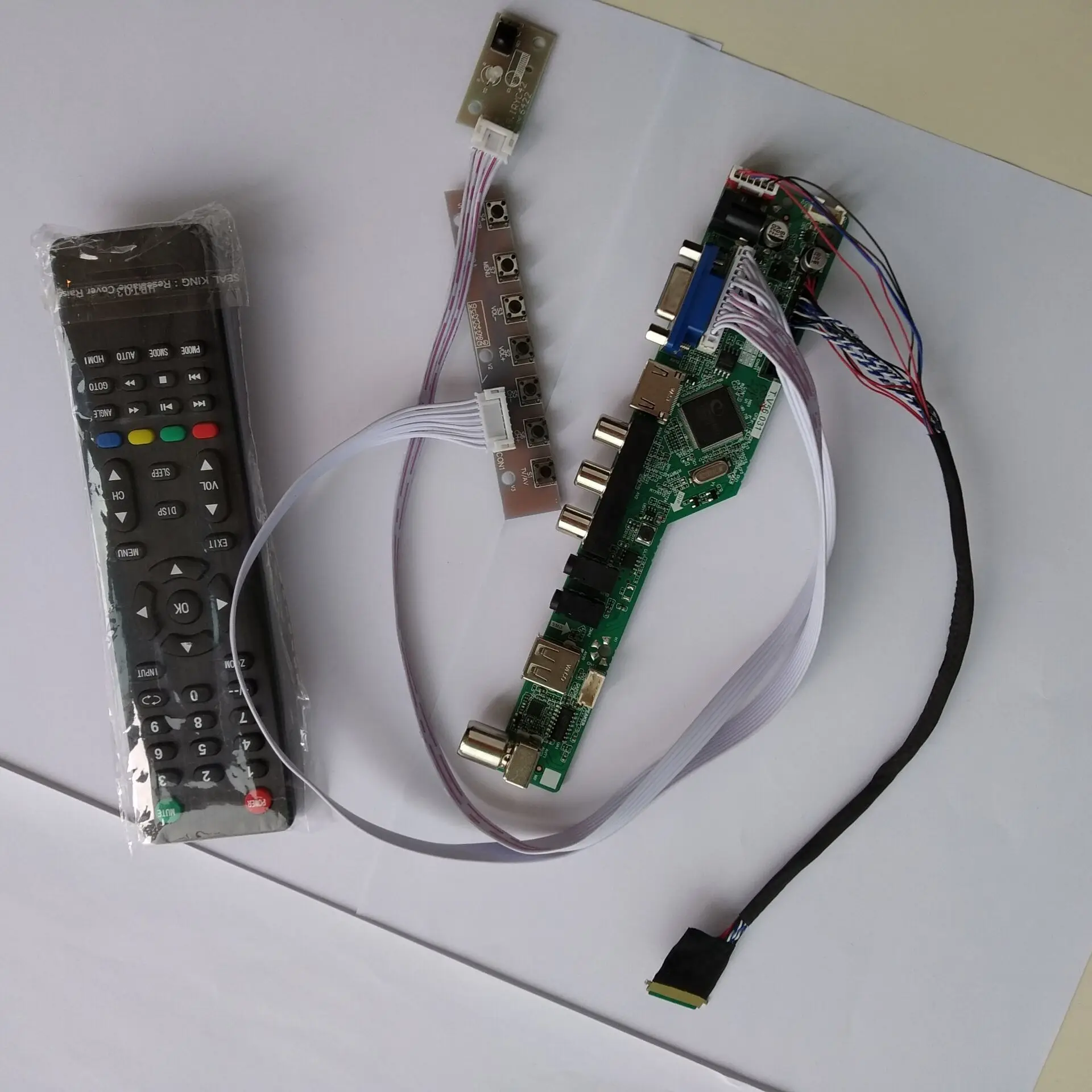  VGA AV LCD LED TV HDMI USB Controller Board display kit For 15.6