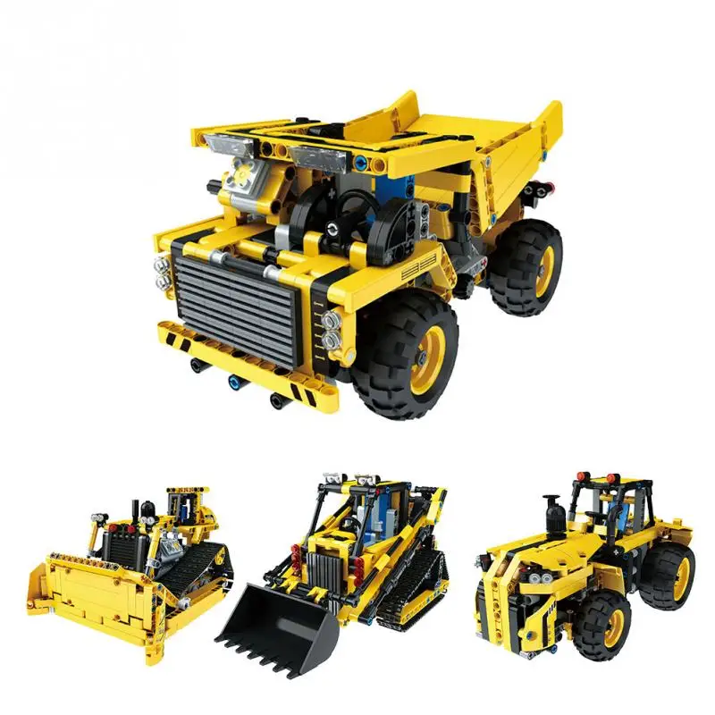 DIY Assemble RC Engineering Car Vehicle Toys Set 2.4GHz