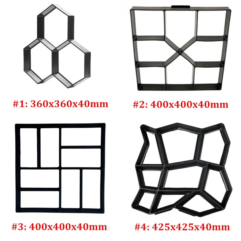 Для сада, сделай сам, Пластиковая форма для изготовления дорожек, вручную брусчатка, камень для двора, дорожный цементный кирпич, садовые здания, цемент, плитка для пола, формы