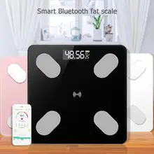 Умные Bluetooth весы для тела и жира, цифровые беспроводные весы для ванной, Бариатрический ЖК-дисплей с приложением для смартфона