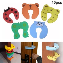 10 шт животных для двери, в виде героев мультфильмов карты ребенка защита от закрывания двери палец защита зажим случайные цвета XHC88
