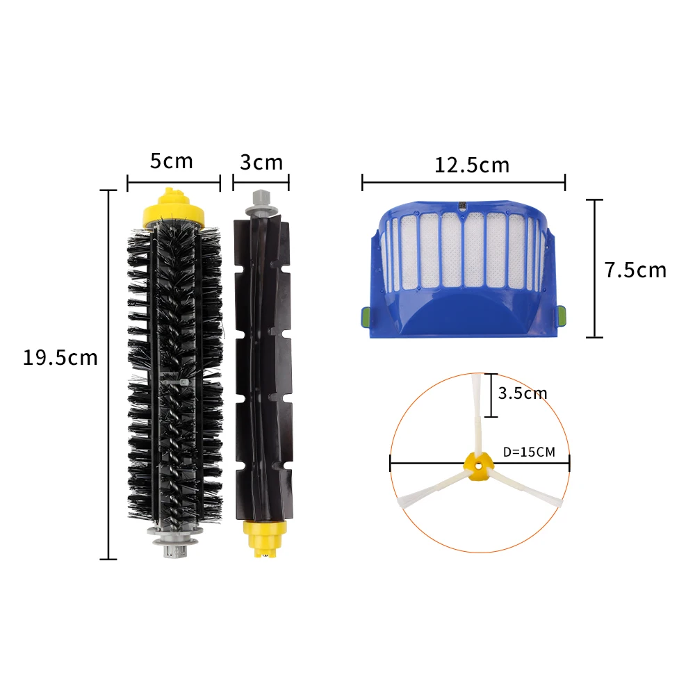 Набор сменных аксессуаров для iRobot Roomba 600 Series 675 690 680 660 651 650 & 500 595 585 564 552 фильтр