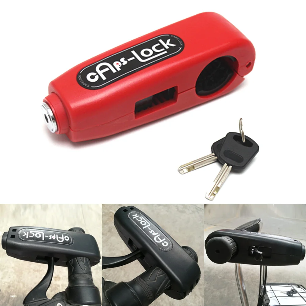 

Universal Motorcycle Lock Scooter Handlebar Safety Lock Brake Throttle Grip Anti Theft Protection Security Locks Free Ship
