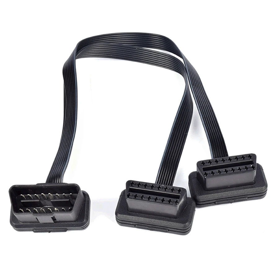 16 Pin ELM327 Мужской Двойной Женский Y 16Pin OBD 2 удлинитель для головок OBD2 OBDII контактный