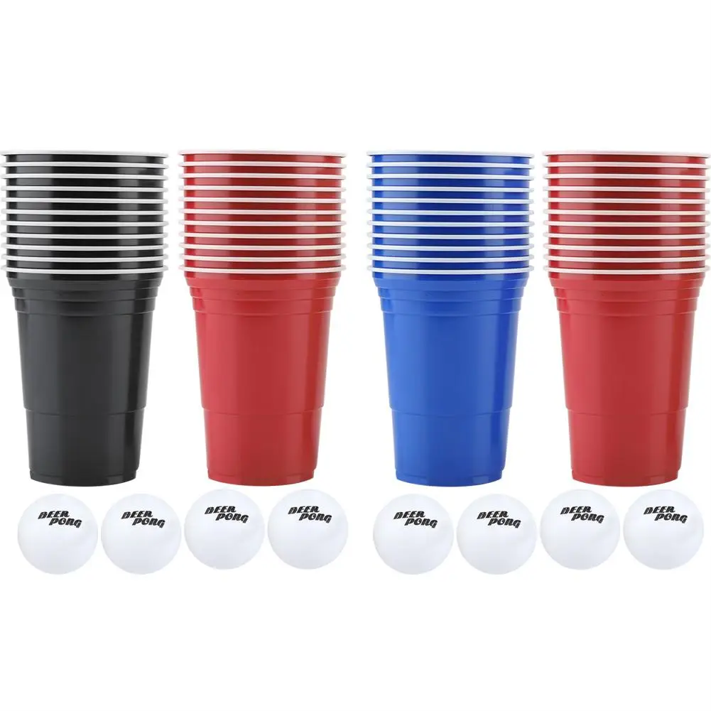 

Beer Pong Set Beer Pong Drinking Game Set Beer Pong Cups-22 Cups 4 -Pong Balls