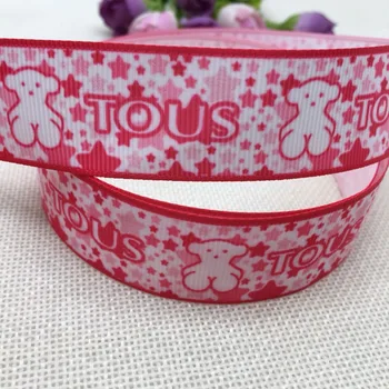 

1''(25mm)10 yards of printed grosgrain ribbon Hair with DIY cartoon hair clothing accessories 3422