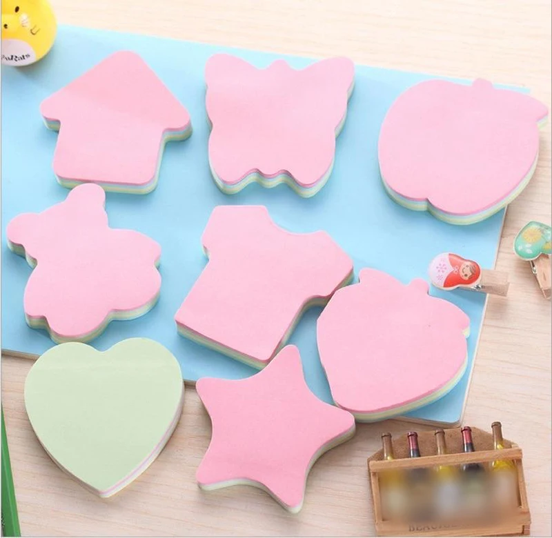 

Fashion 100 Pages Multicolor Sticky Notes Cute Love Memo Pads Sticker Post It Bookmark Marker home Party decoration