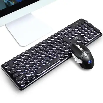 

2.4G Wireless Gaming Keyboard Mouse Combos Set 104 Keys Backlit Ergonomic Keyboard Mouse Gamer Keypad Sets Rechargable for Gamer