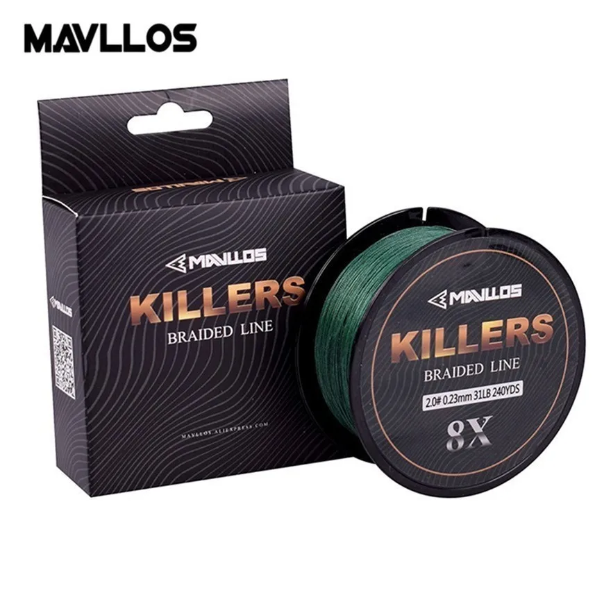 Mavllos Killers#0,8#1,2#2,5#4,0#5,0 8 нитей плетеная рыболовная леска 150 м 18-93Lb супер сильная многофиламентная леска