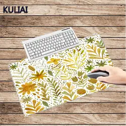 KULIAI DIY печатные листья резиновый коврик для мыши дно быстро гладкая поверхность для геймеров домашний рабочий стол PC Клавиатура ноутбука