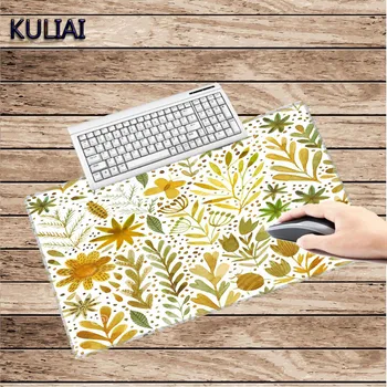 

XGZ DIY Printed Leaves Mouse Pad Rubber Bottom Fast Smooth Surface for Gamers Home Office Desktop PC Laptop Keyboard Mousepad