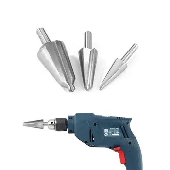 

3pcs HSS Taper Drill Bit Umbrella Hole Bit Chamfer Cutter Drill Cone Cutter High-speed steel Drill Bit