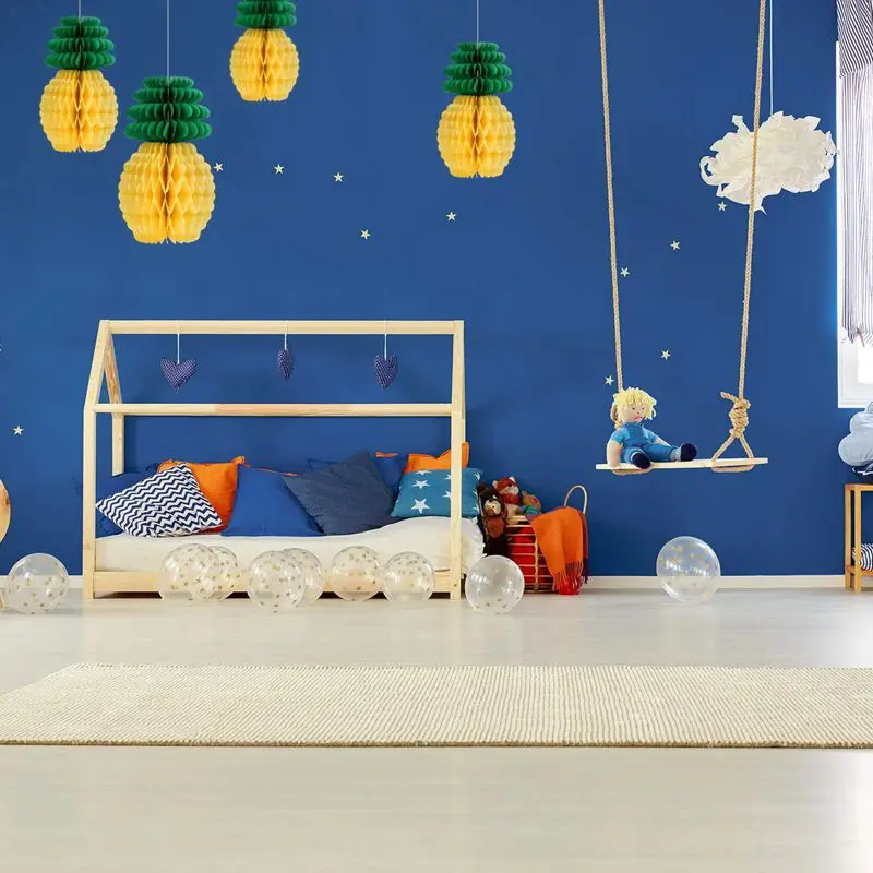 

12 Pack Pineapple Honeycomb Centerpieces Tissue Paper Pineapple 8 Inch Party Supplies Table Hanging Decoration Hawaiian Luau P