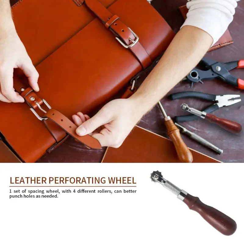 DIY Leather Craft Kit Spacing Tool 3/4/5/6mm Over Stitch Line Marking Wheel Gear Roulette Leathercraft Spacing Sewing Tools leather tools leather craft tool kit leather craft tools leather craft tool