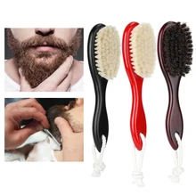 Мужская щетка для усов деревянная щетка для бороды Уход за бородой бритвенное масло Укладка волос расческа натуральный Кабан щетина бритвенный гребень парикмахерские инструменты