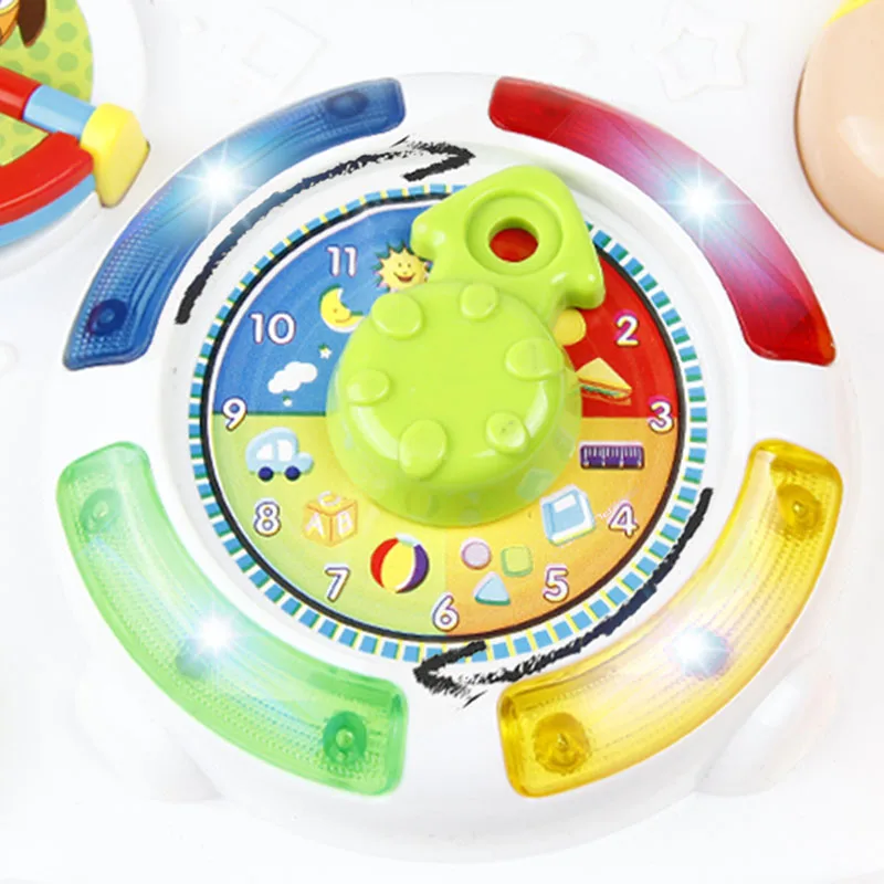 Kids Multifunctional Learning Desk Giraffe LED Light Music Babies Educational Toys YJS Dropship