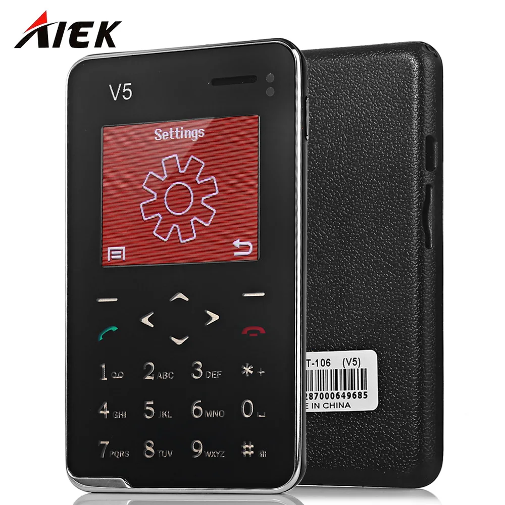Оригинальный AIEK V5 ультра тонкий 1 8 дюймов четырехдиапазонный телефон Bluetooth 3 0 FM
